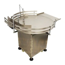 TECHTONGDA® 39.37"Bottle Conveyor Auto Bottle Accumulation Table Turn RotaryLine