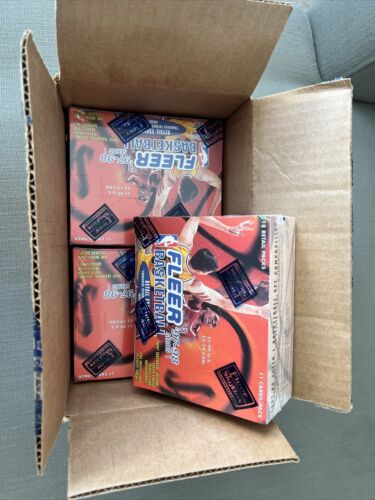 1997-98 FLEER BASKETBALL SERIES 5 FACTORY SEALED RETAIL BOXES MINT & CASE FRESH - Picture 1 of 15