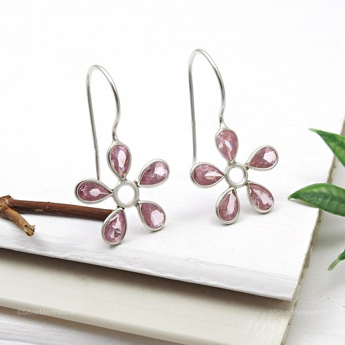 Naturale Zircone Cubico Argento Massiccio Dicembre Sorella Goccia Lunetta Paio
