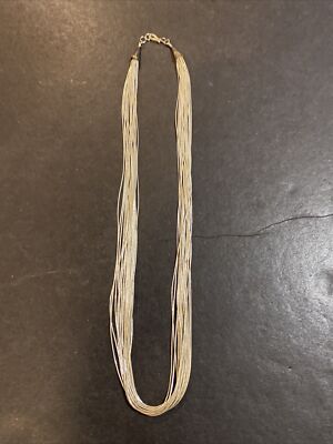 Vintage Native American Navajo Sterling Silver Liquid 20 Strands 