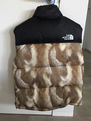 Supreme X The North Face Down Vest M Black Red Jacket Nupste