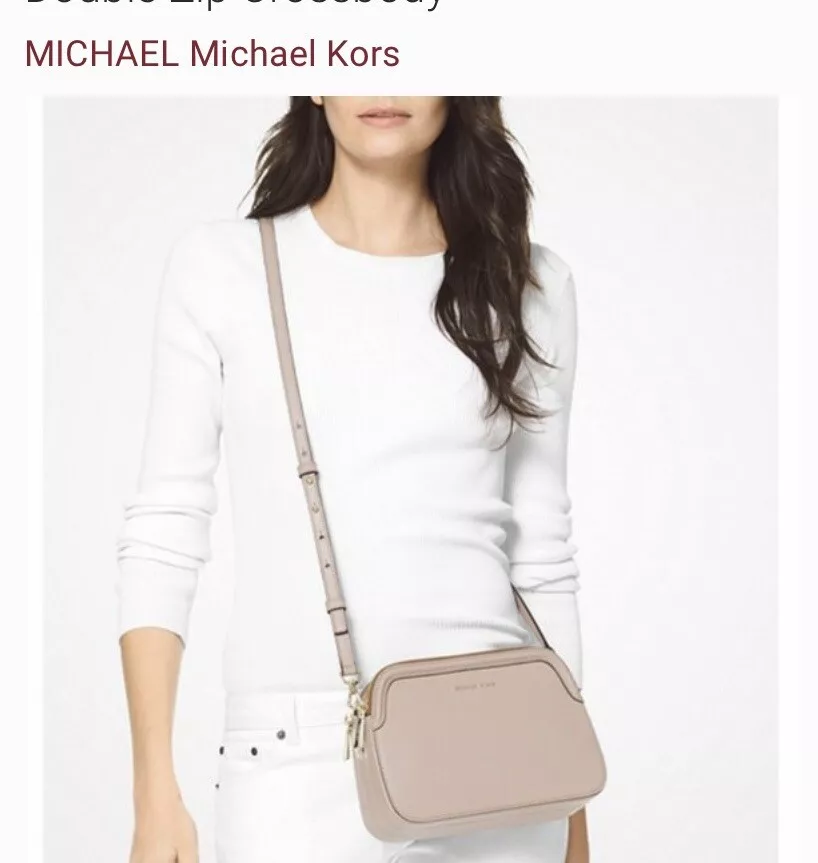 MICHAEL MICHAEL KORS Houston Large Crossgrain Leather Crossbody