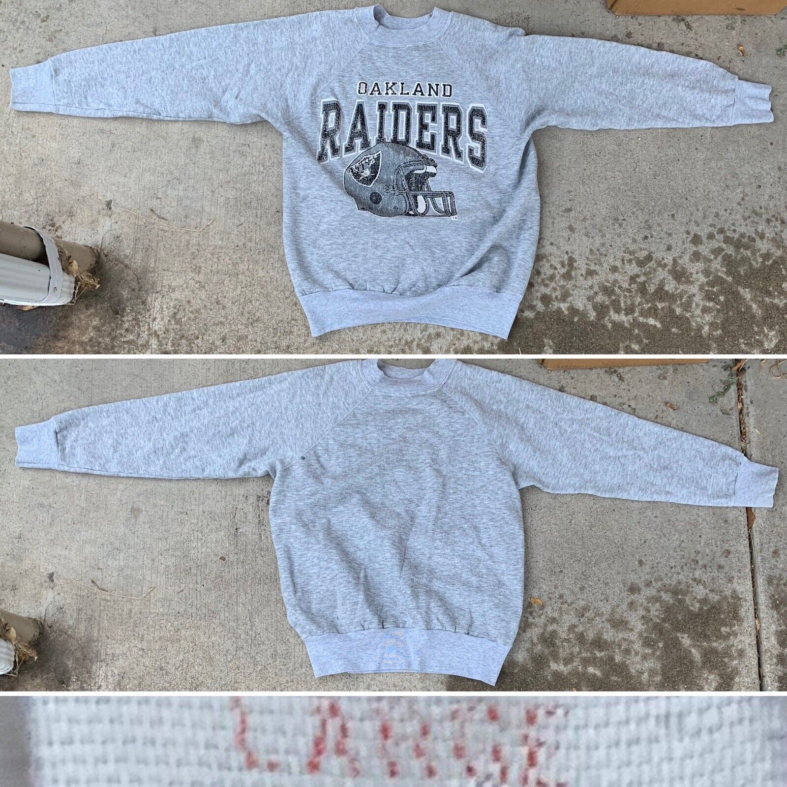 vintage Oakland Raiders raglan sweatshirt Champio… - image 3