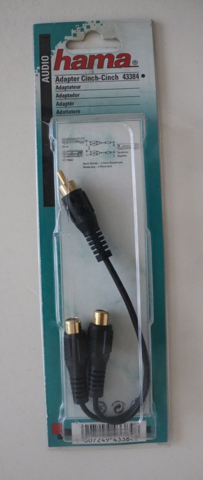 Thumbnail - Hama Stecker Phonobuchse Stecker Auf 2 Rca Buchse Vergoldet Adapter 15