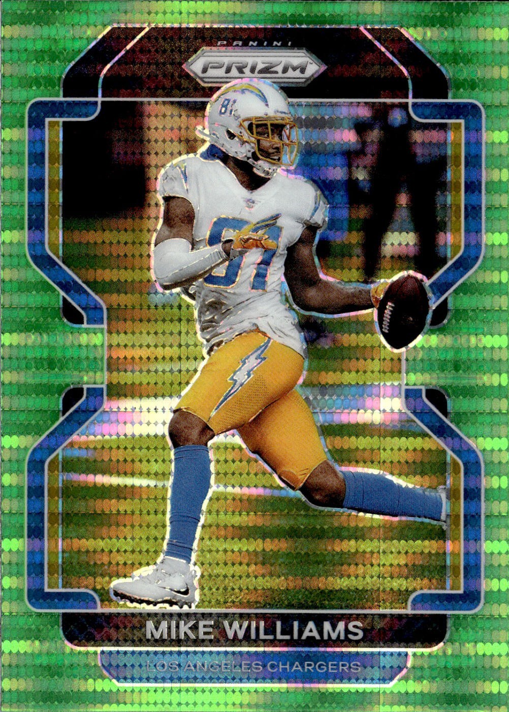 2021 Panini Prizm - Mike Williams #167 Neon Green Pulsar Prizm