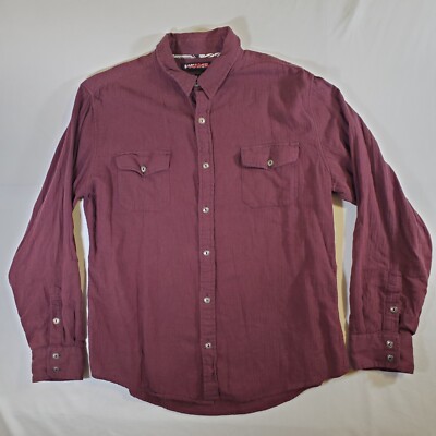 Tony Hawk Maroon Red Twill VTG Y2K - XXL Button-Up Casual Skater Punk Shirt Top