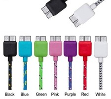 3.0 USB SUPER SPEED Fabric Braided charger Data Sync Cable FOR Samsung S5 NOTE 3