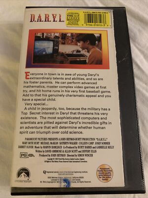 D.A.R.Y.L. (VHS, 1996) Tested Hard Shell Case A.I. Kid Michael