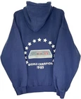 Vintage Y2K Nintendo World Champion Videogame Full Zip Hoodie Size XL Blue 2006
