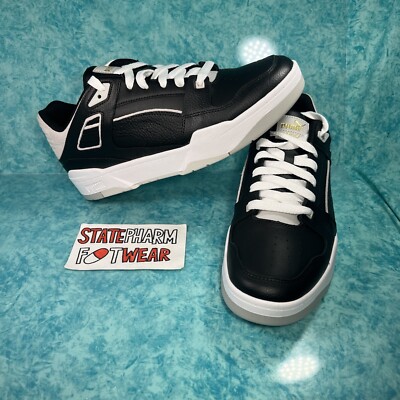 Puma Slipstream INVDR Black White Men s Low Top Leather Shoes Sneakers