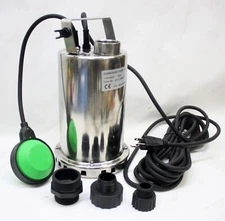 900W Stainless Submersible Pool Pond Drain Transfer Pool Water Pump 3038GPH