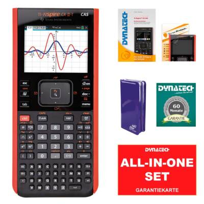 Taschenrechner TI NSP CX II T CAS + Schutztasche + Schutzfolie + Arbeitsbuch Set