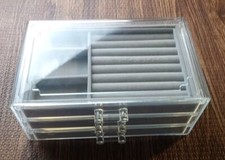 Clear Plastic Jewelry Storage Box Organizer Jewelry Box Displays Ring Containers