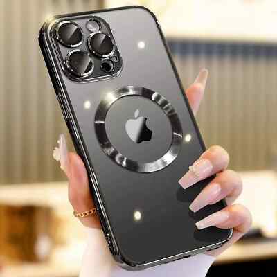 Hülle für Apple iPhone 16 15 14 13 12 Pro Max Stoßfest Magnet Silikon Cover