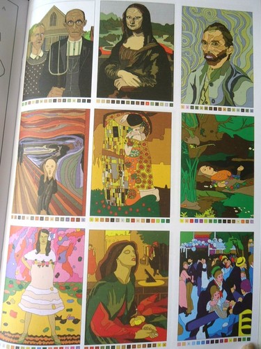 ADVANCED COLOUR BY NUMBERS - ADULTS COLOURING BOOK - ART - Famous paintings - Picture 4 of 6