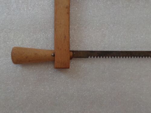 Vtg Turning Saw Two Man Hand Bow Bucksaw Iron Blade Wooden Frame Swede Finn Tool - Picture 7 of 10