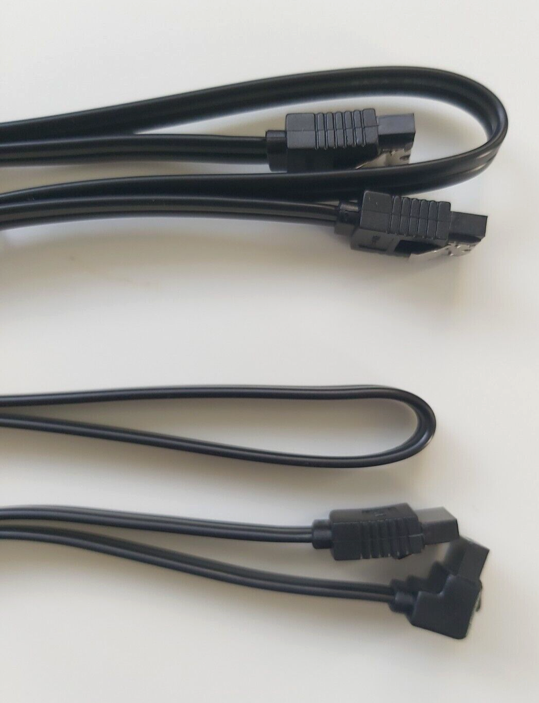 NEW MSI SATA 3 Cable Bundle (Set of 2) 6GB/s 18" Cables, Straight + 90