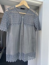 Image of The Kooples Silk Top With Lace 