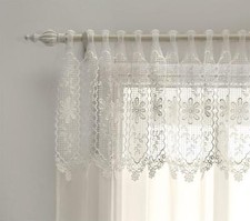 Kensington Macramé Lace Voile Panel Natural Cream