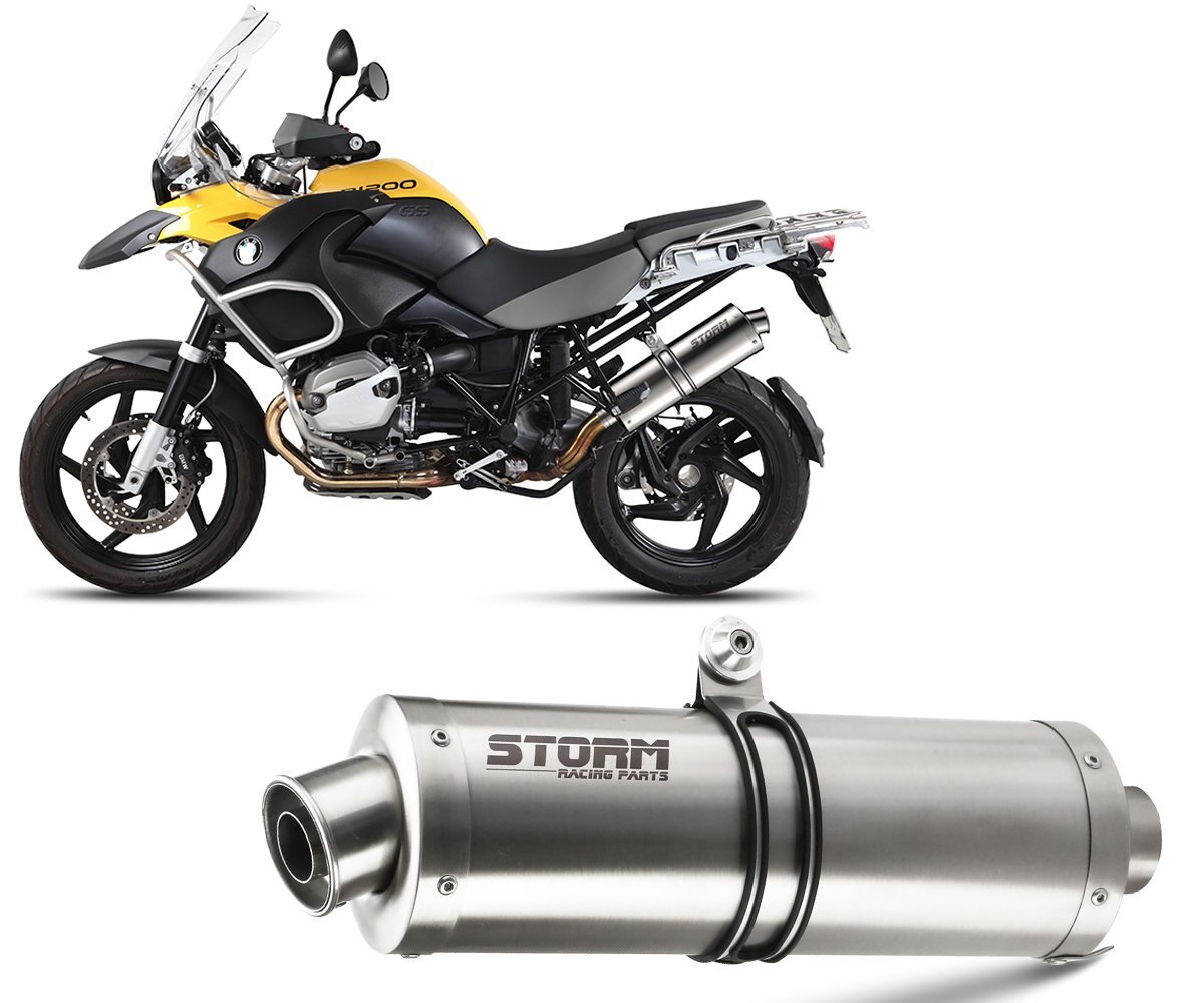Exhaust Storm by Mivv Muffler Oval Steel for Bmw R 1200 Gs 2010