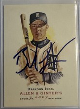 Brandon Inge Detroit Tigers Autograph 2007 Topps Allen & Ginters #279 Sign Card