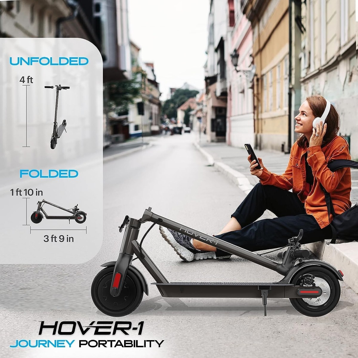 Hover-1 Journey Electric Scooter-14 MPH speed-16 Miles Range-264