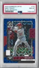 2022 Panini Donruss Optic #157 Mike Trout /99 PSA 8 BLUE VELOCITY PRIZM Angels