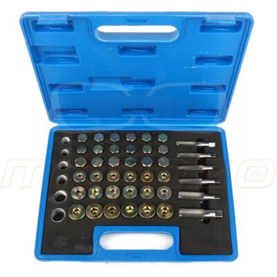 MIROZO 114x Oil Pan Thread Repair Kit Sump Gearbox Drain Plug Tool Set M13 - M22