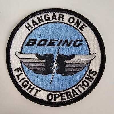 Boeing Hangar One Flight Operations Embroidered Patch 3-1/2'' UNUSED