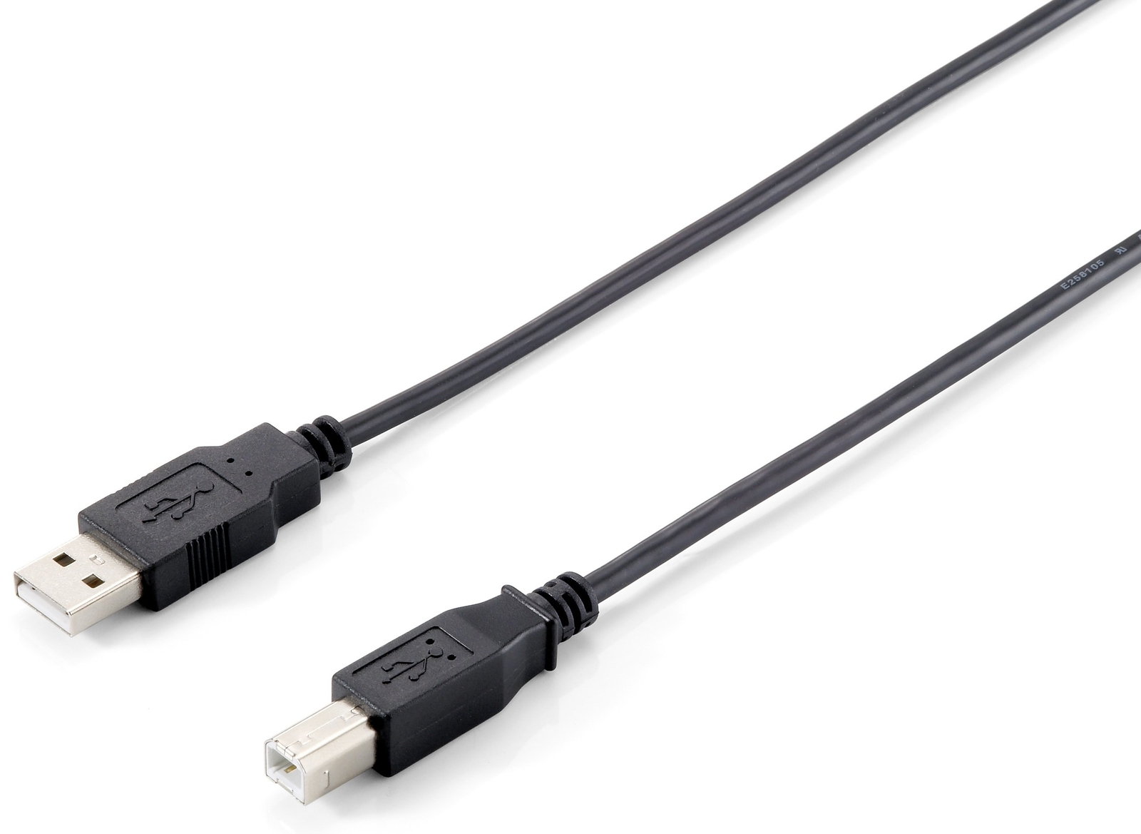 Equip USB 2.0 cable A-plug/B-plug black 1,0m