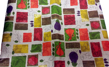 Superior Tablecloth Vinyl Flannel Back, 52" X 70" Oblong, COLORFUL VEGETABLES