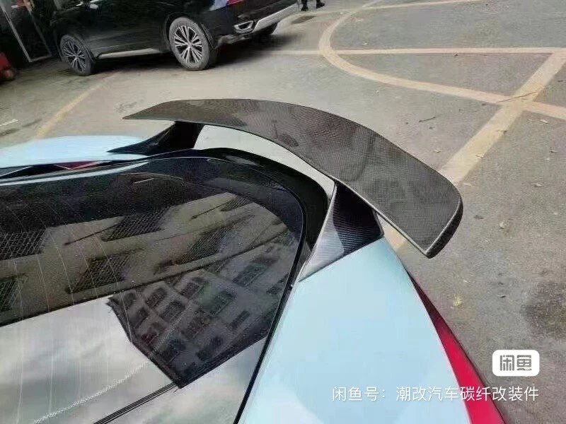 For BMW i8 Coupe real Carbon Fiber Rear Boot Trunk Wing Lip Spoiler 2014-2020 - Image 4 of 4