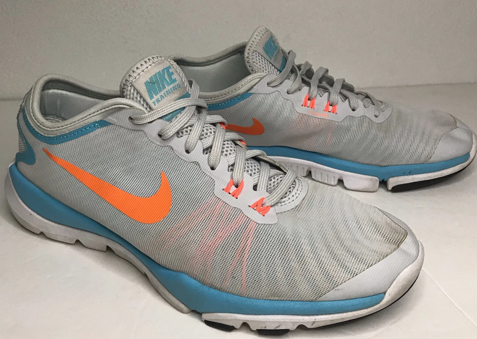 Nike Flex Supreme TR4 Flywire 819026 006 femme taille 8,5 gris/sarcelle/orange