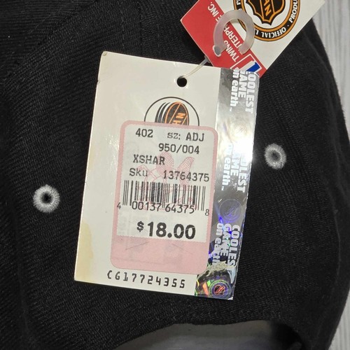 Cappello uomo San Jose Sharks NHL Twins Enterprise cinturino berretto posteriore NOS etichette vintage - Foto 5 di 12