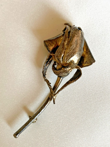Denmark Designer Flora Danica Large Rose Brooch