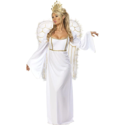 knee length dresses for ladies Forum Novelties Women's Angel Dress and Halo Costume Kit, White, XL
