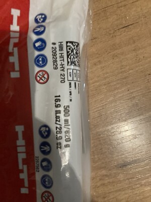 Hilti HIT-HY 270 Harz Injektionsmörtel - 500ml Preis gilt nur für 1 nagelneu 