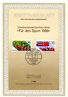 1986 Germany. Sports Promotion. FDC. Ersttagsblatt 2/1986. Running, Bobsleigh