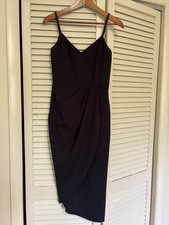 Mi Ami Little Black Dress Spaghetti Strap Straight Dress Women's S