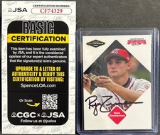 2005 Justifiable #90 Ryan Zimmerman IP Auto JSA Authentic