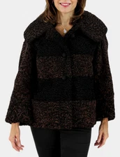 Women's 100% Real Persian Lamb fur jacket Coat ALL Sizes Pre sale black brown