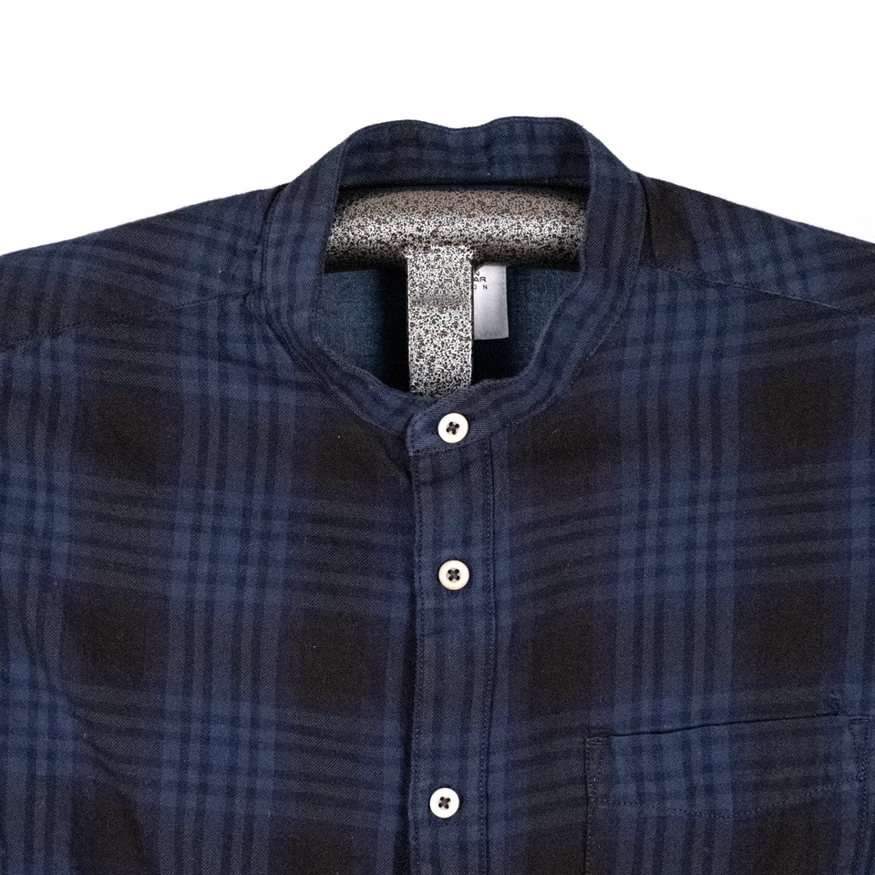 Burton Menswear London Cotton Flannel MEDIUM Banded Collar Cabin Winter Gorpcore - Image 2 of 4
