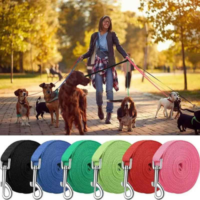 Nylon Dog Training Lead Long Leash 1.5M 15M 2CM Wide Strong Pet Walking Rope