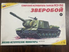 Russian Self-Propelled Gun ISU-152 - Zvezda 1/35 Unassembled AFV Kit#3532