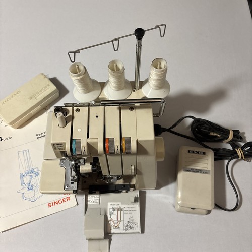 Singer Serger Ultralock 14 U52A 3 Faden Nähmaschine mit Pedal, Buch - Bild 7 von 7