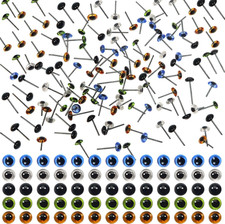 100Pcs 5Mm Glass Eyes Kits Mixed Colors for Crafts Needle Felting Decoys Sewing