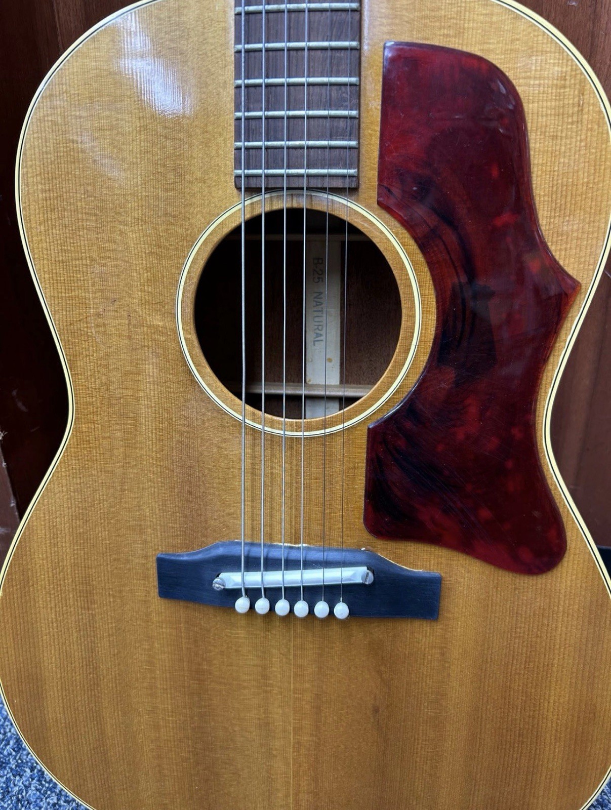1965 Gibson B-25 Natural Acoustic Guitar USA Vintage Spruce Mahogany