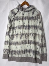 Vanilla Bay Women’s L Flannel Pullover Side Shoulder Zip Light Green Gray