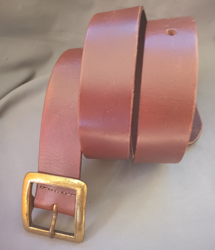 Soho Design Group Womens 1-3/8" Wide Brown Leather Belt Square Buckle Size L - Picture 6 of 13