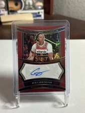 BUB CARRINGTON 2024-25 SELECT ROOKIE AUTOGRAPH RED PRIZM RC AUTO /99